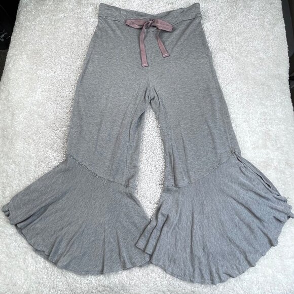 Free People Movement Sweet Flow Ruffle Pant Gray - Picture 2 of 11